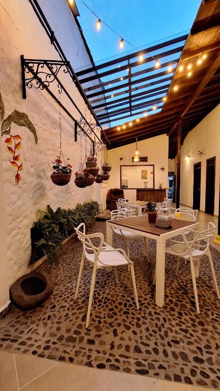 Patio nebo venkovní prostory v ubytování Volarte Hostal