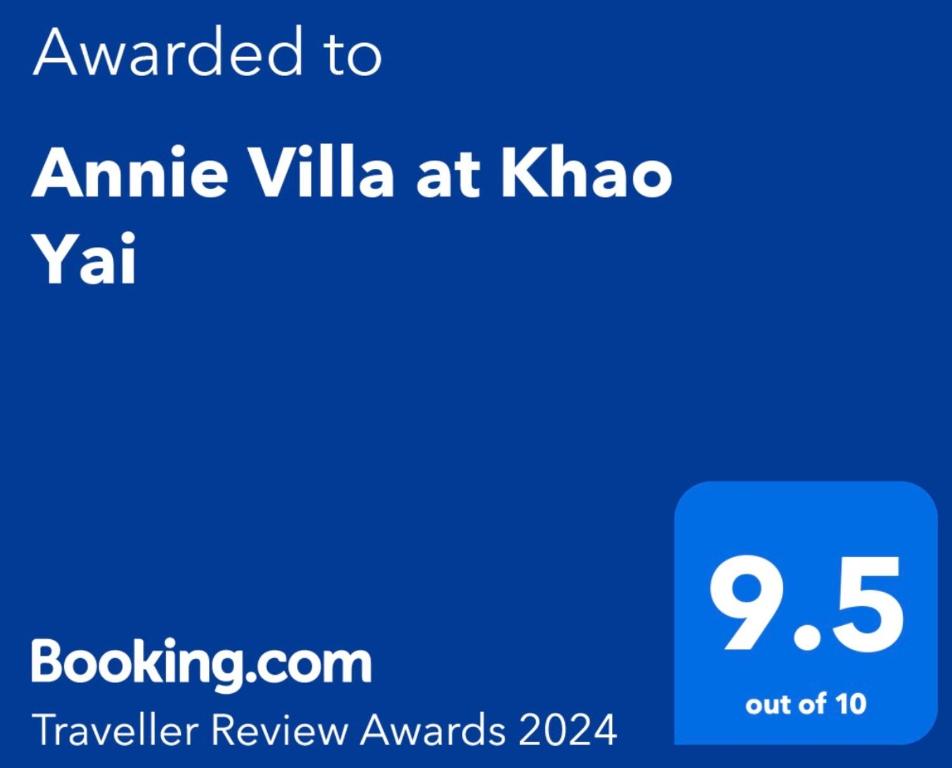 Certifikát, hodnocení, plakát nebo jiný dokument vystavený v ubytování Annie Villa at Khao Yai