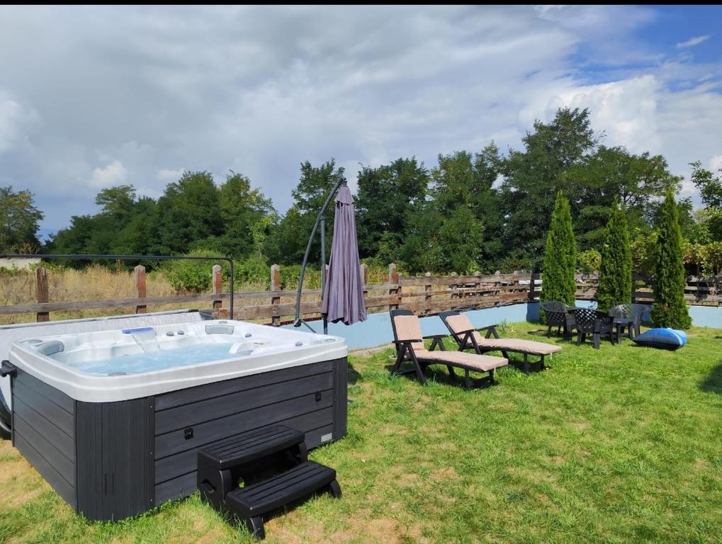 Bazén v ubytování Shekerdejiiski guest house bansko nebo v jeho okolí