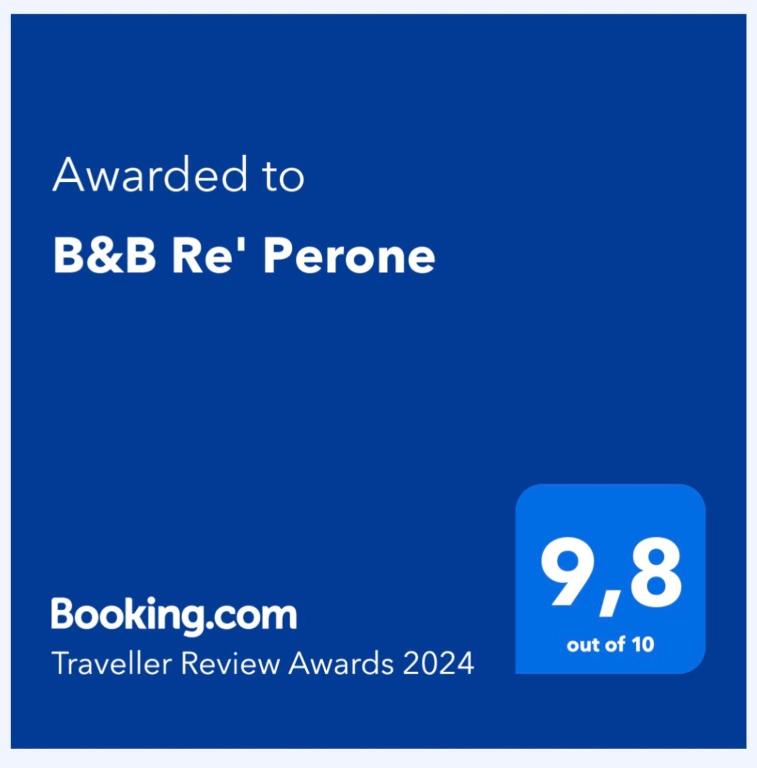 Certifikát, hodnocení, plakát nebo jiný dokument vystavený v ubytování B&B Re' Perone