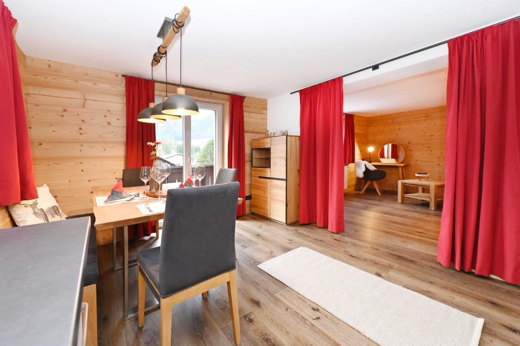 Istumisnurk majutusasutuses Chalet Claudia