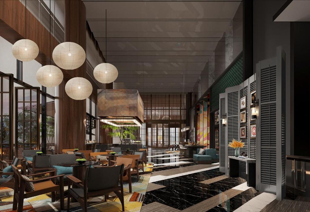 Posezení v ubytování UrCove by Hyatt Foshan Downtown