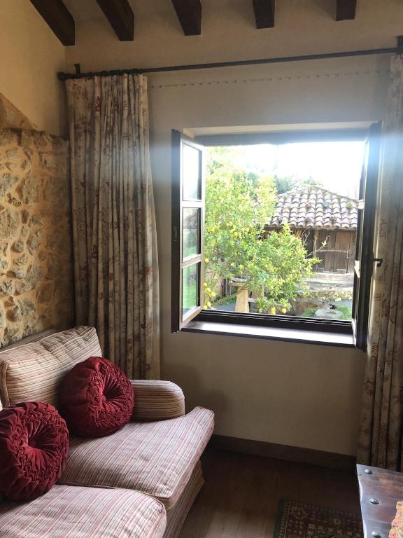 Posezení v ubytování Casa Rural Trebol4Hojas
