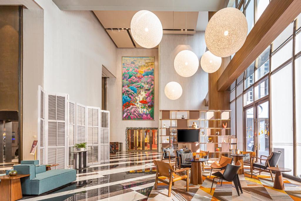 Posezení v ubytování UrCove by Hyatt Foshan Downtown