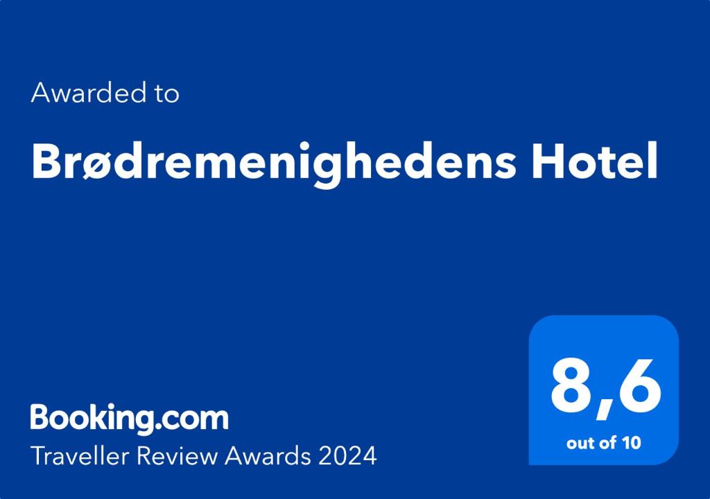 Certifikát, hodnocení, plakát nebo jiný dokument vystavený v ubytování Brødremenighedens Hotel