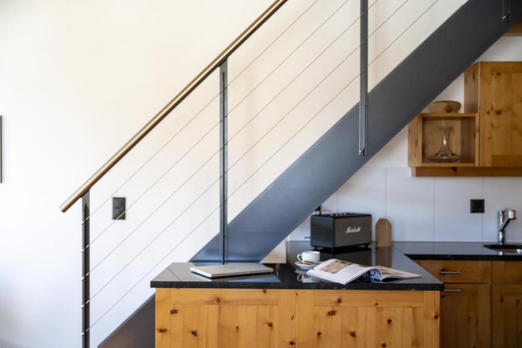 Kuchyň nebo kuchyňský kout v ubytování Chasa Costa dad Archas Maisonette Wohnung