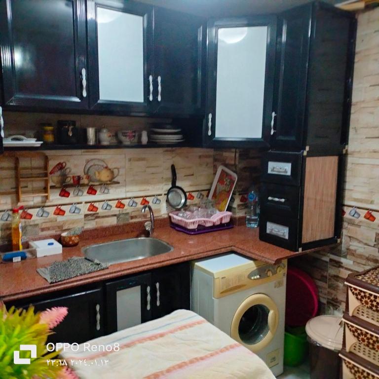 العجوزة المهندسين مسرح البالون العجوزة في القاهرة: مطبخ مع مغسلة وغسالة ملابس