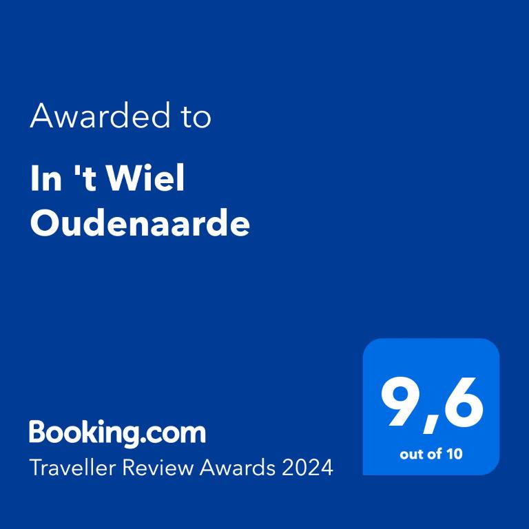 Certifikát, hodnocení, plakát nebo jiný dokument vystavený v ubytování In 't Wiel Oudenaarde