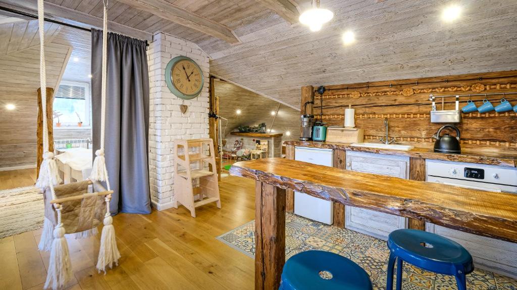 Kuchyň nebo kuchyňský kout v ubytování Apartmán Nebe
