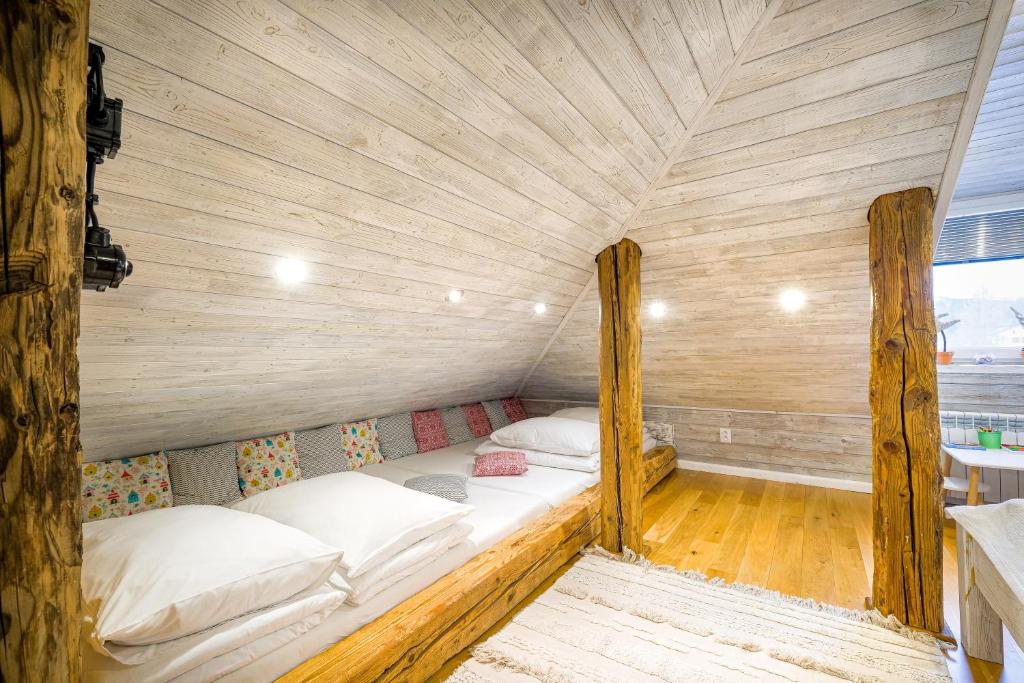 Postel nebo postele na pokoji v ubytování Apartmán Nebe