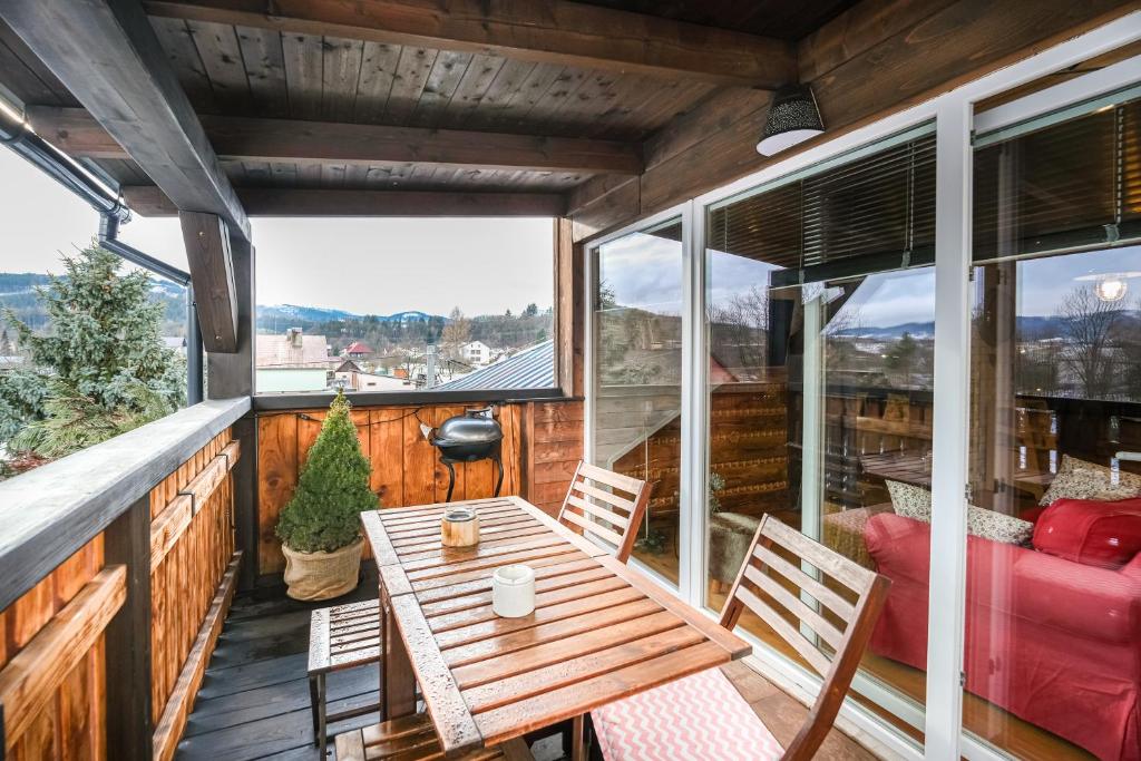 Balkón nebo terasa v ubytování Apartmán Nebe