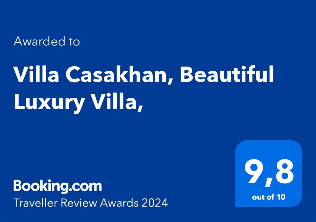 Certifikát, ocenenie alebo iný dokument vystavený v ubytovaní Villa Casakhan, Beautiful Luxury Villa,