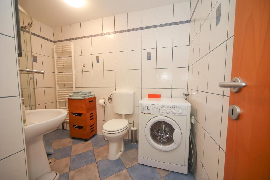 Koupelna v ubytování Apartma Felix