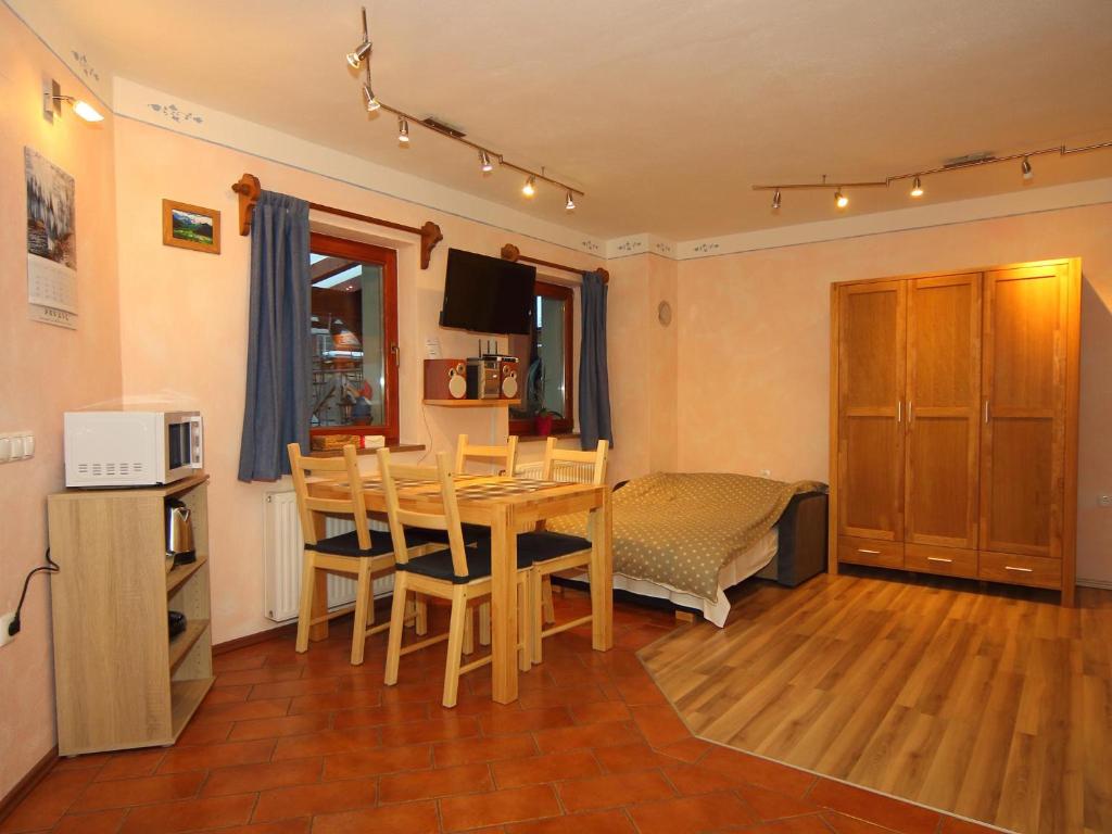 Kuchyň nebo kuchyňský kout v ubytování Apartma Felix
