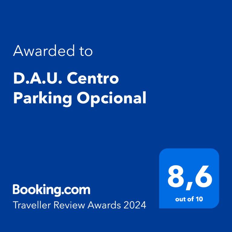 Certifikát, hodnocení, plakát nebo jiný dokument vystavený v ubytování DAU Centro Free Parking II