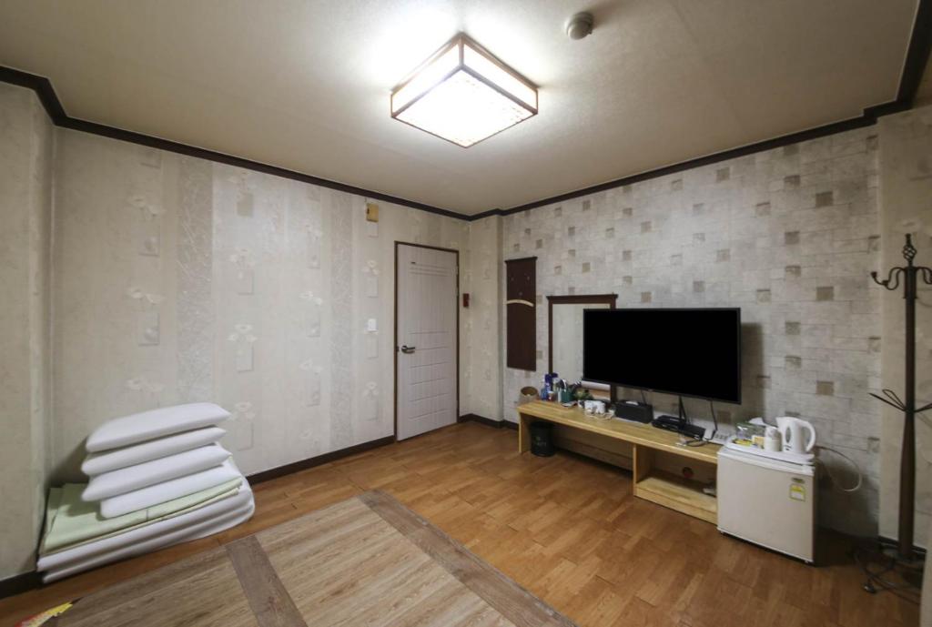 TV a/nebo společenská místnost v ubytování Hyatt Motel