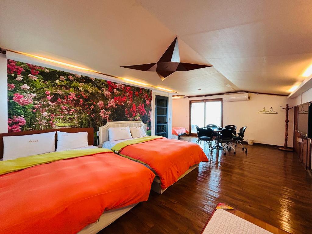 Postel nebo postele na pokoji v ubytování Top Motel