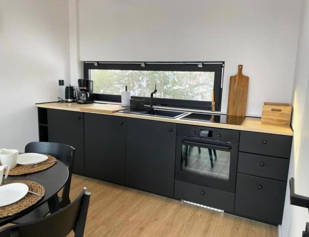 Kuchyňa alebo kuchynka v ubytovaní KASZUBSKI LOFT Sominy
