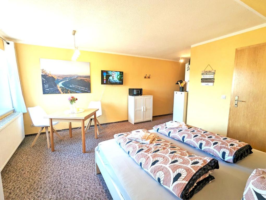 Postel nebo postele na pokoji v ubytování L6 - Urlaubsmagie Sofort loswandern - Kirnitzschtal