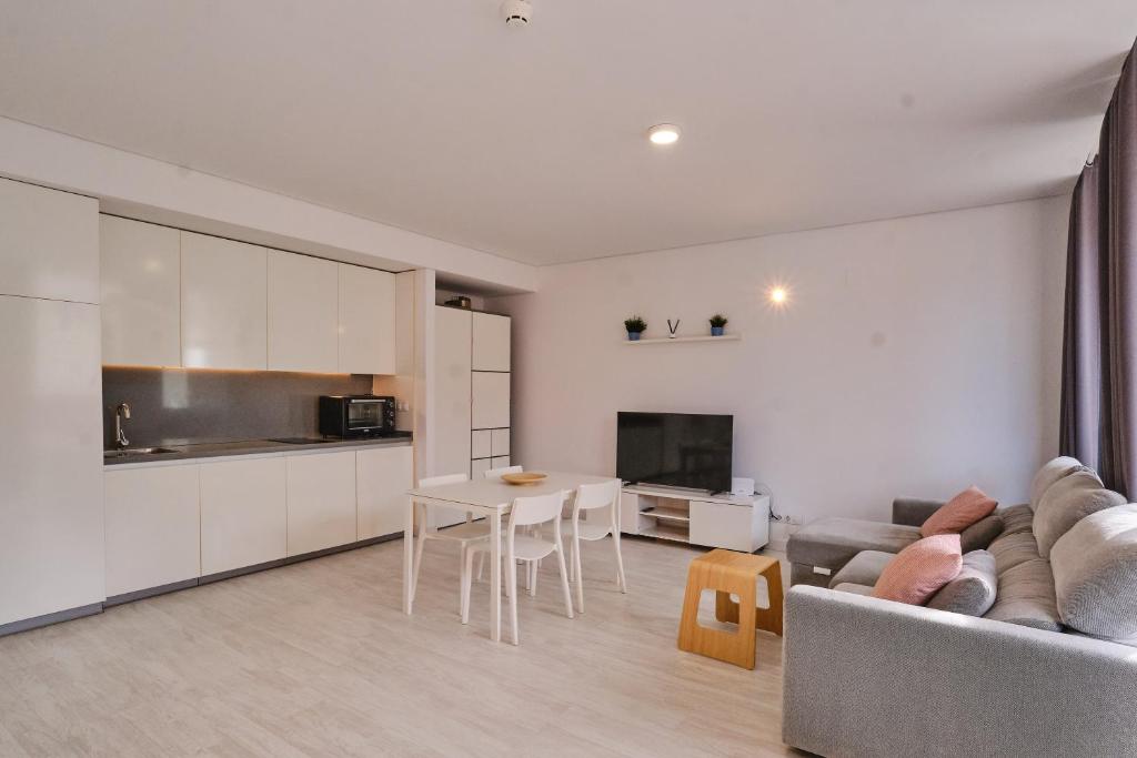 Kuchyň nebo kuchyňský kout v ubytování aeropuerto loft polígono