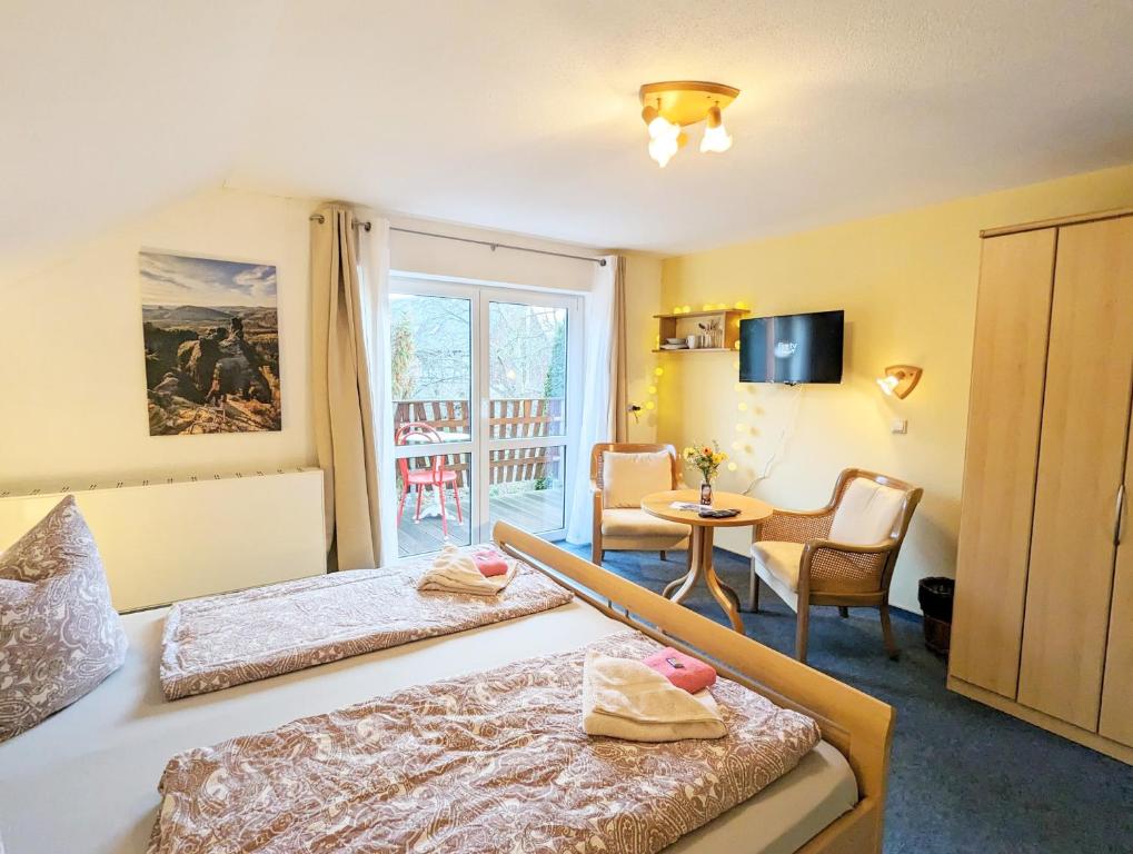 Postel nebo postele na pokoji v ubytování L9 - Urlaubsmagie - Balkon & direkt am Wanderweg