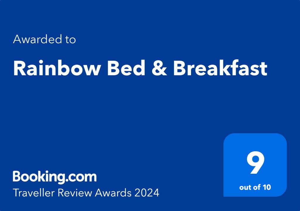 Sijil, anugerah, tanda atau dokumen lain yang dipamerkan di Rainbow Bed & Breakfast