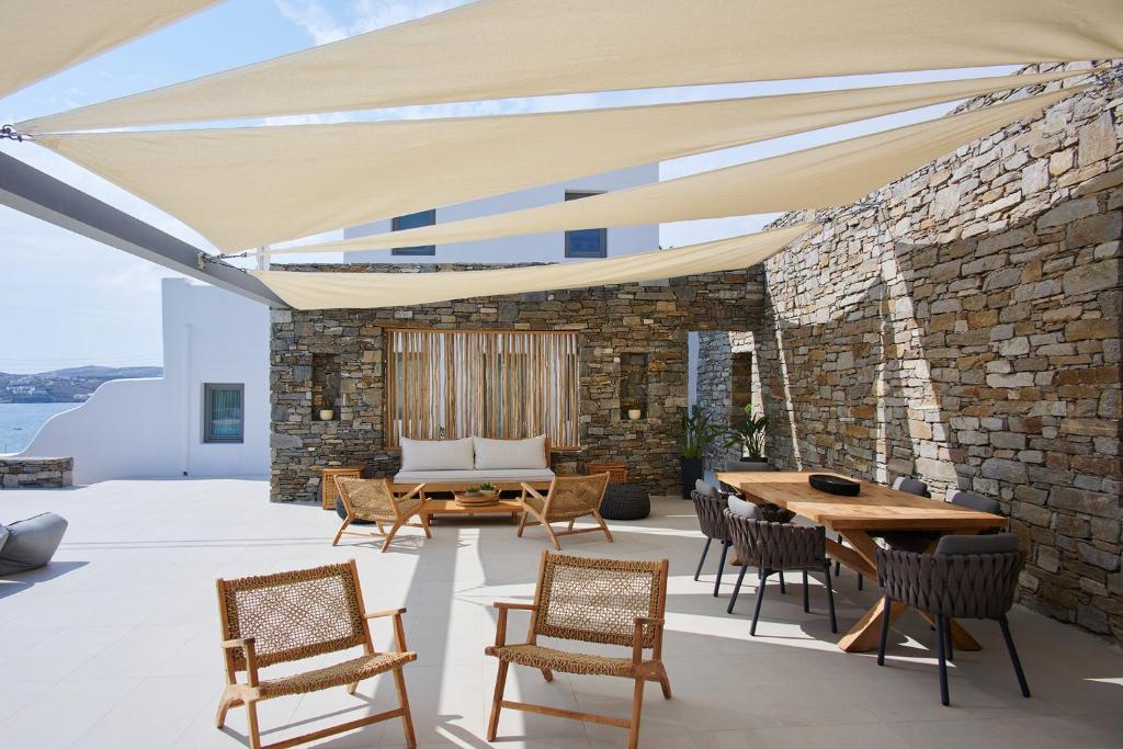Posezení v ubytování Kymo Luxury Suites Paros