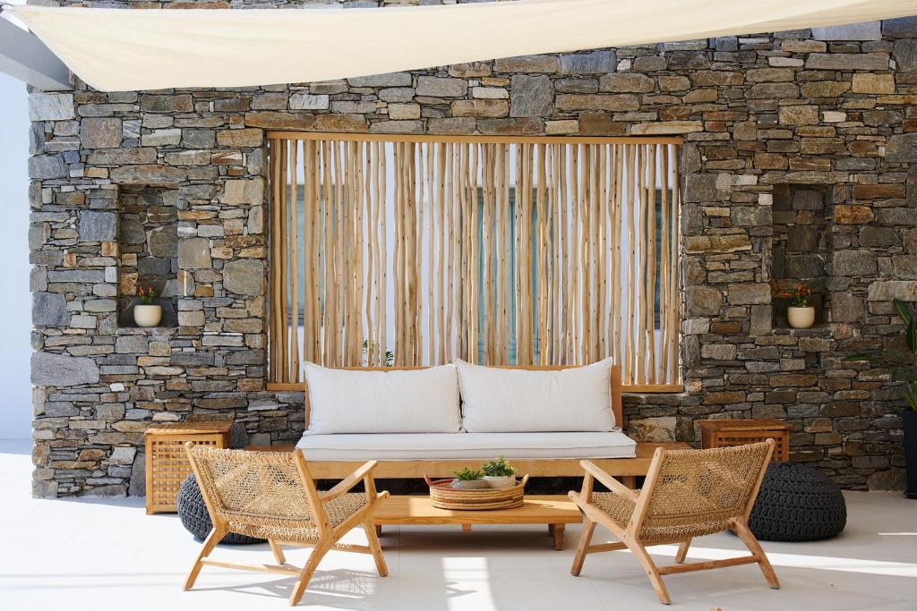 Posezení v ubytování Kymo Luxury Suites Paros