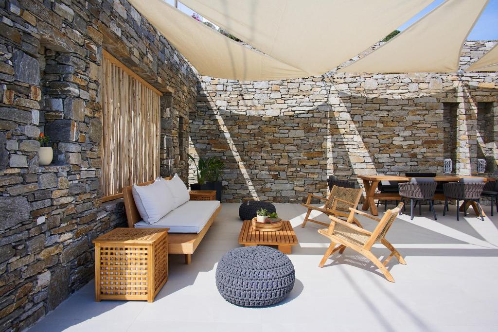 Posezení v ubytování Kymo Luxury Suites Paros