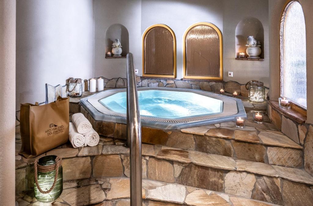 Koupelna v ubytování Hotel Arcobaleno