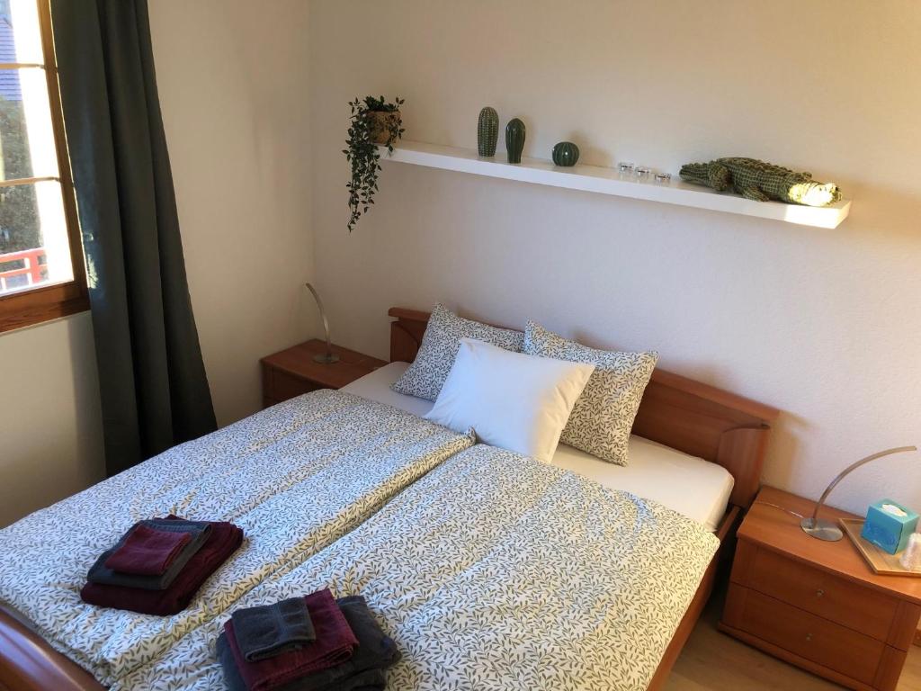 Letto o letti in una camera di Auberge Les Rangs