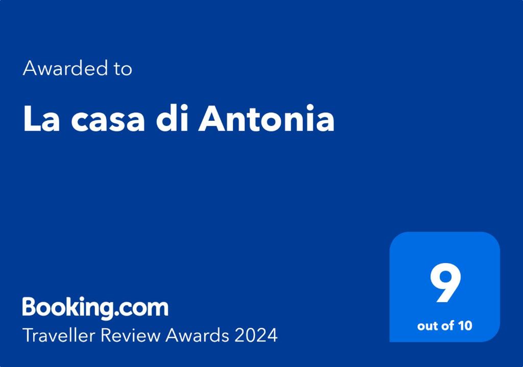 Certyfikat, podpis lub inny dokument wystawiony w obiekcie La casa di Antonia