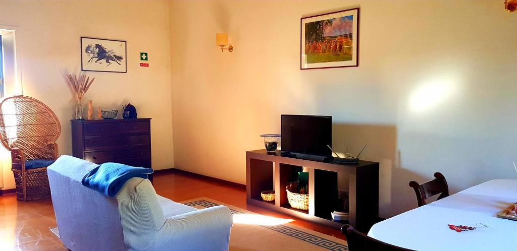 TV a/nebo společenská místnost v ubytování Palácio da Portela III