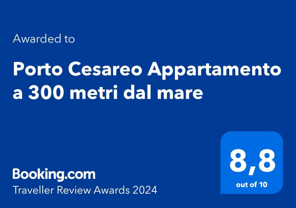 Сертификат, награда, табела или друг документ на показ в Porto Cesareo Appartamento a 300 metri dal mare