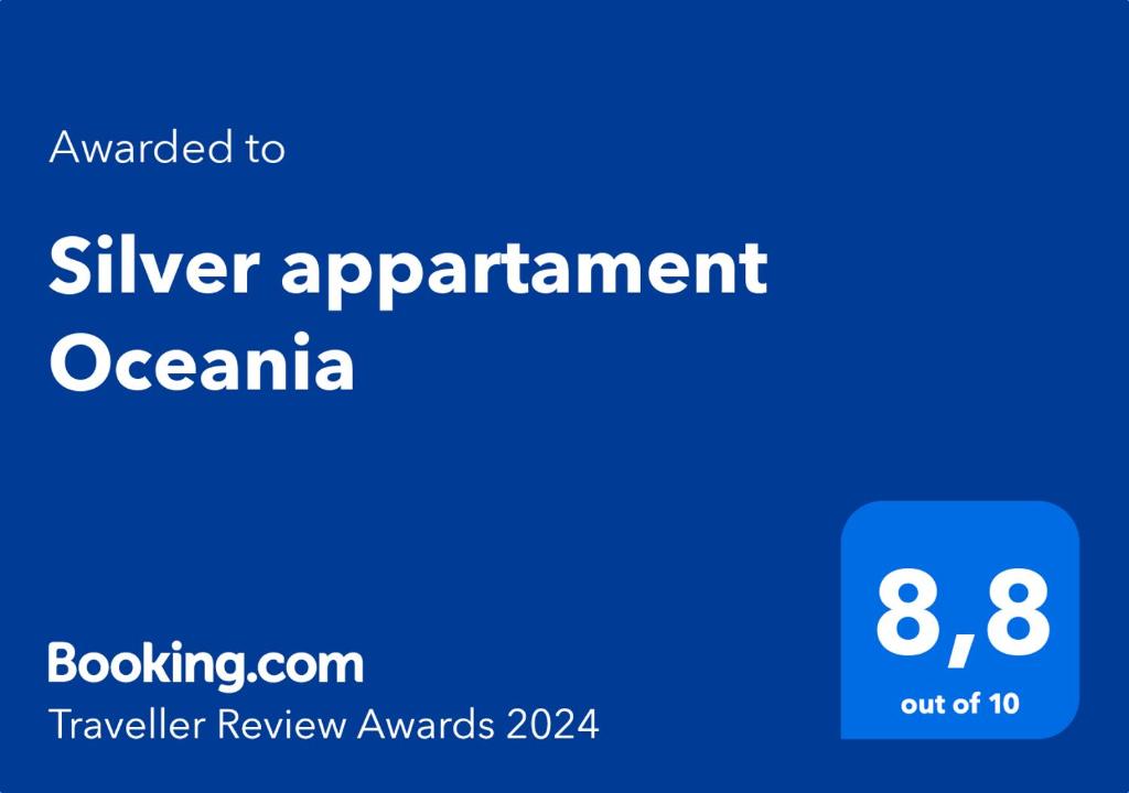 Certifikát, hodnocení, plakát nebo jiný dokument vystavený v ubytování Silver appartament Oceania