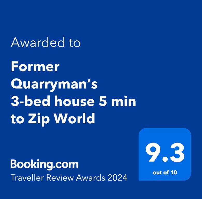 Former Quarryman’s 3-bed house 5 min to Zip World - Casa De Tres Dormitorios