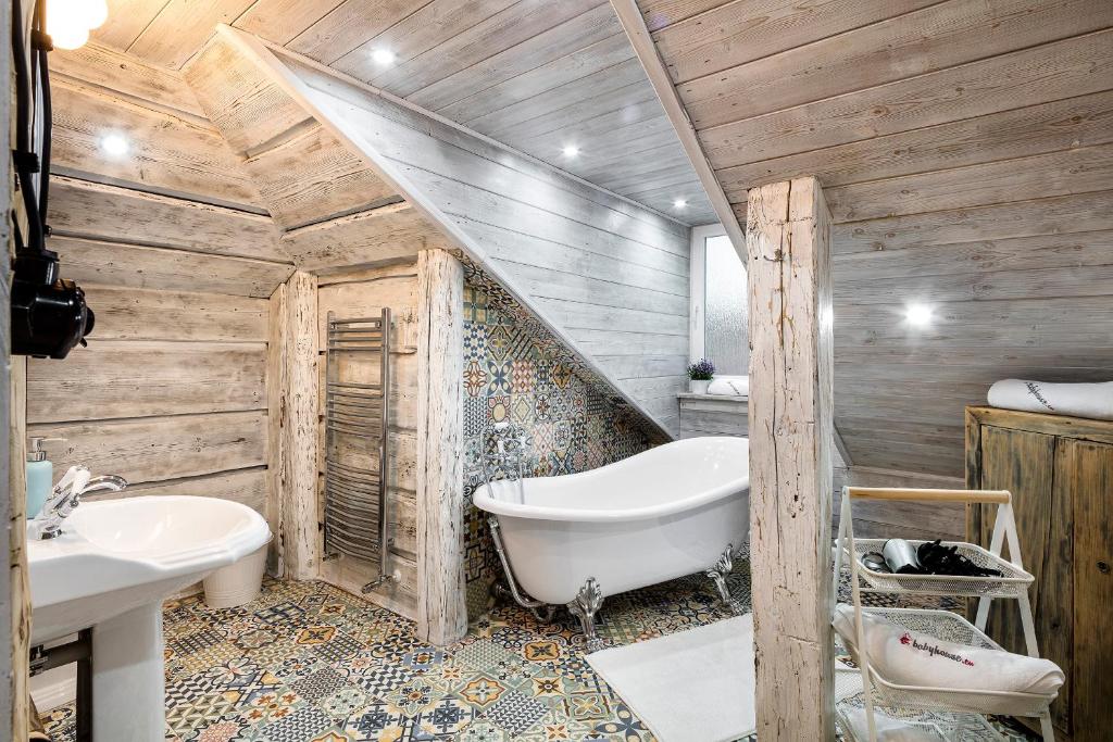 Koupelna v ubytování Apartmán Nebe
