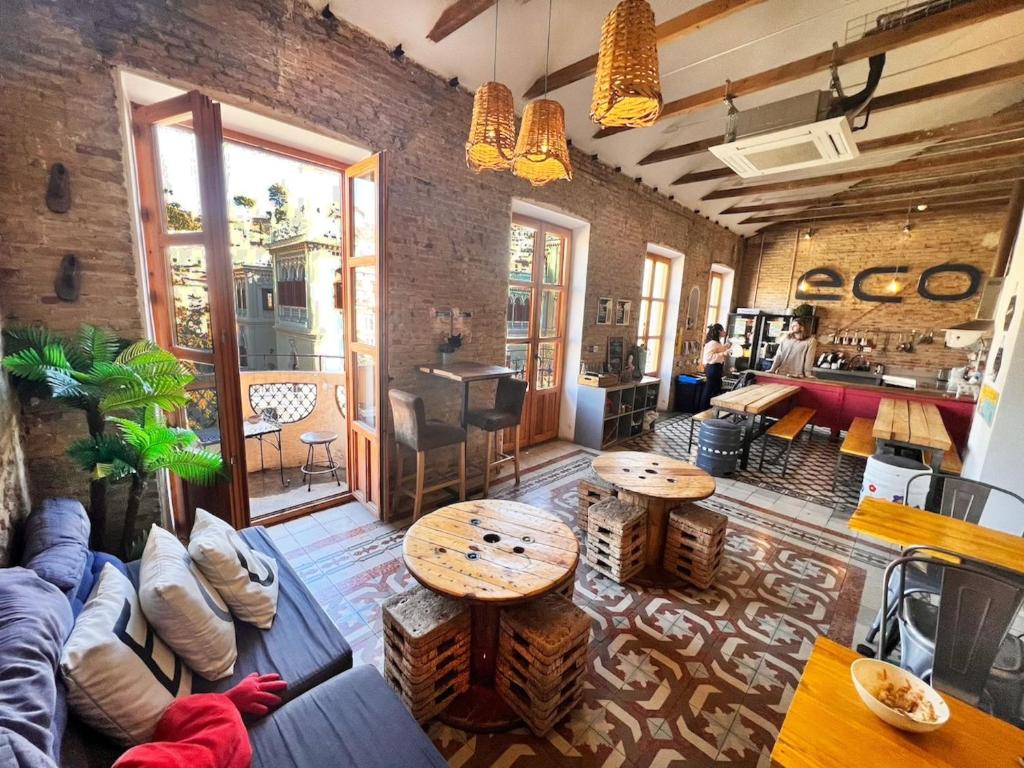 Posezení v ubytování ECO Hostel