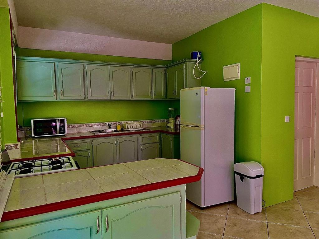 Kuchyň nebo kuchyňský kout v ubytování Rejens Hotel