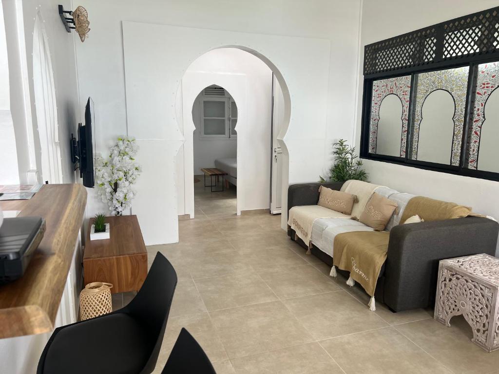 Posezení v ubytování Appartement 2 chambres Sainte-Luce