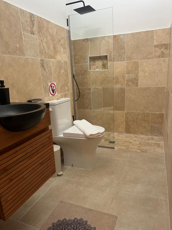 Koupelna v ubytování Appartement 2 chambres Sainte-Luce