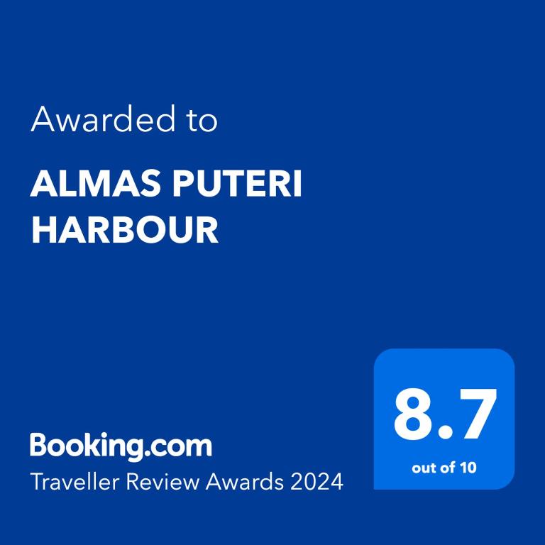 Certifikát, hodnocení, plakát nebo jiný dokument vystavený v ubytování ALMAS PUTERI HARBOUR