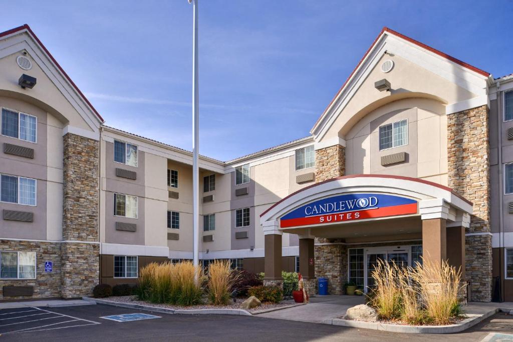 an image of a hotel building with a carnegie inn at Candlewood Suites Boise-Meridian, an IHG Hotel in Meridian