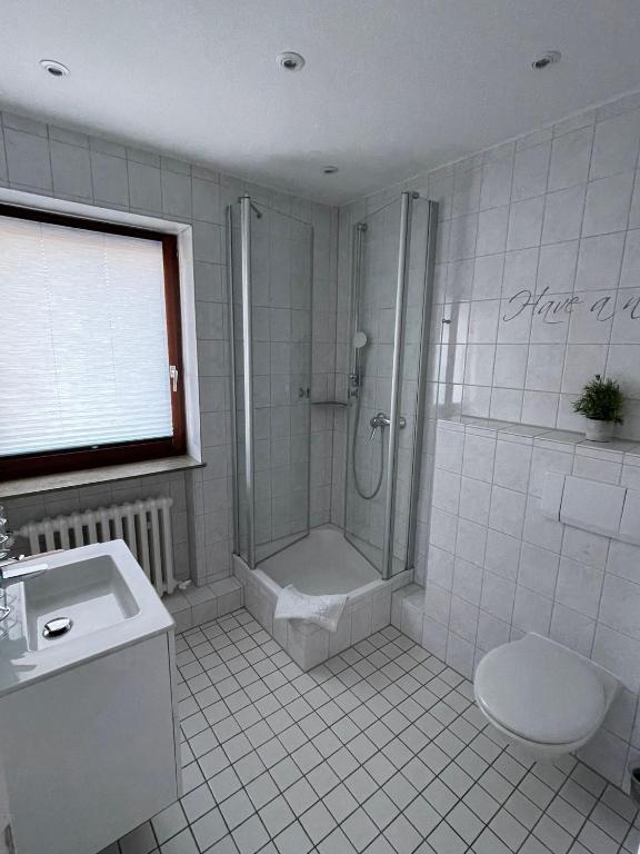 Koupelna v ubytování Hotel Meyer