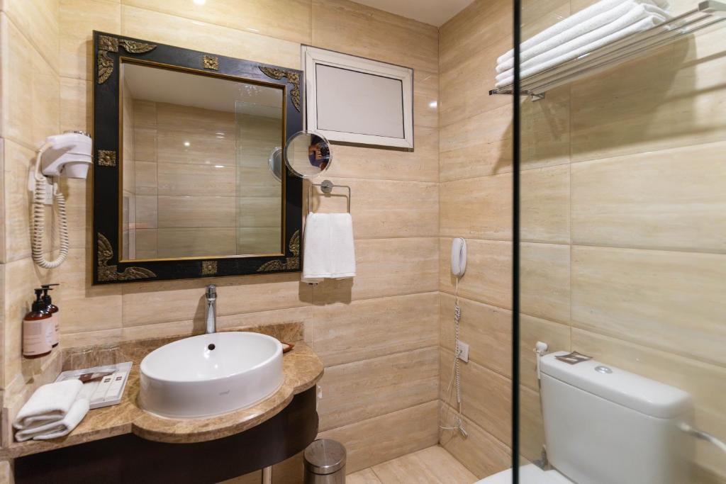 Koupelna v ubytování Hotel Shambala