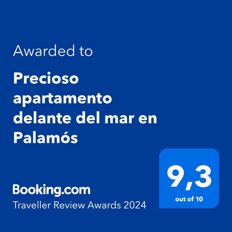 Certifikát, ocenenie alebo iný dokument vystavený v ubytovaní Precioso apartamento delante del mar en Palamós