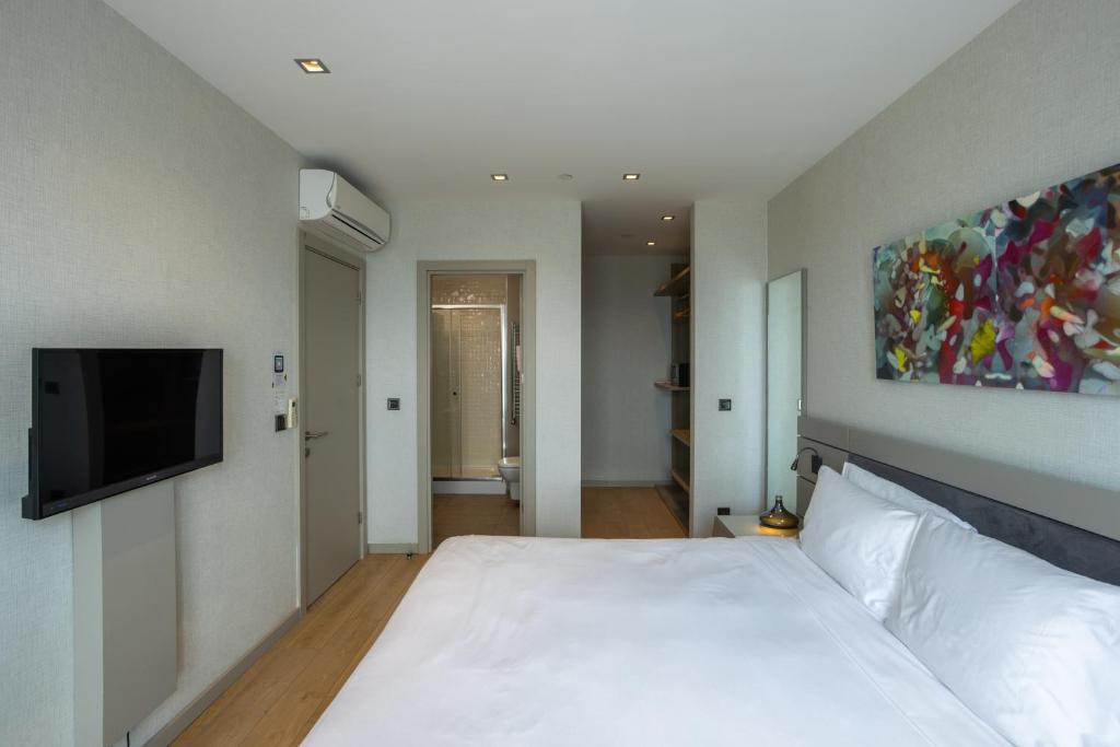 A television and/or entertainment centre at Fraser Place Antasya Istanbul