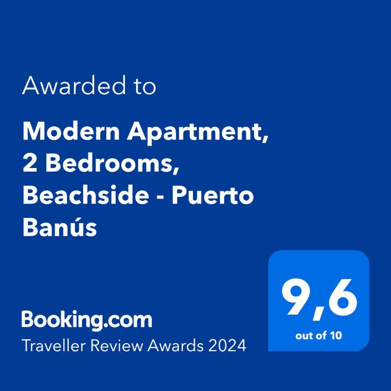 Certifikát, hodnocení, plakát nebo jiný dokument vystavený v ubytování Modern Apartment - 2 Bedrooms, Beachside - Puerto Banús