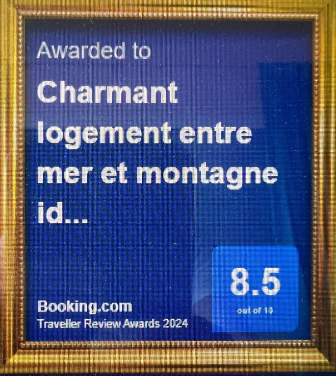 Certifikát, ocenenie alebo iný dokument vystavený v ubytovaní Charmant logement entre mer et montagne idéal pour cure thermale