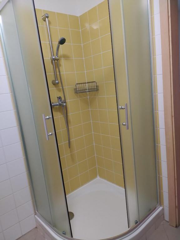Koupelna v ubytování Apartmány Dalov
